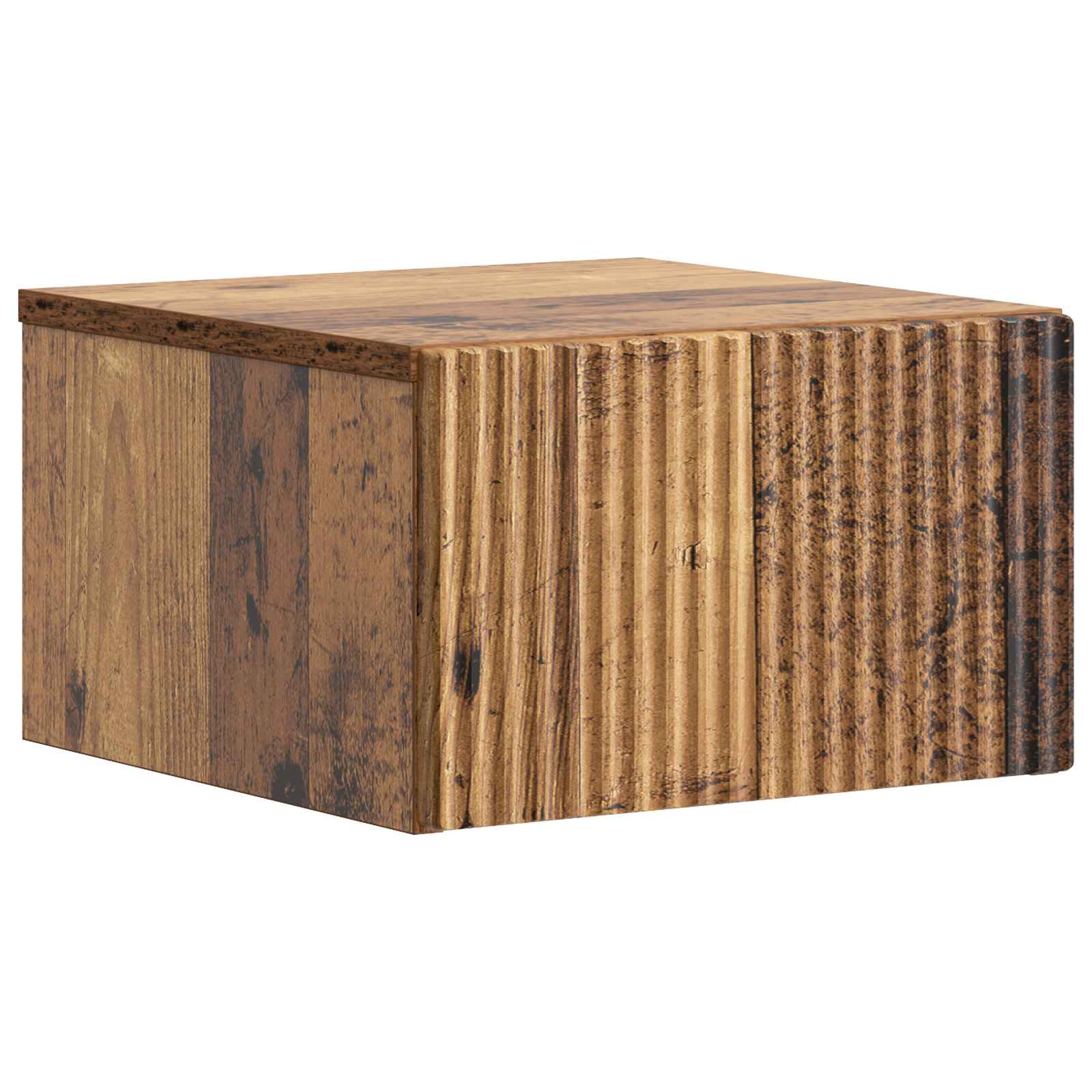 Mobiletto da notte a muro 2 pcs Legno antico 33 x 34,5 x 20 cm | homemem39