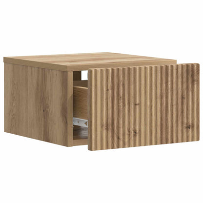 Mobiletto da notte a muro Rovere Artigianale 33 x 34,5 x 20 cm | homemem39