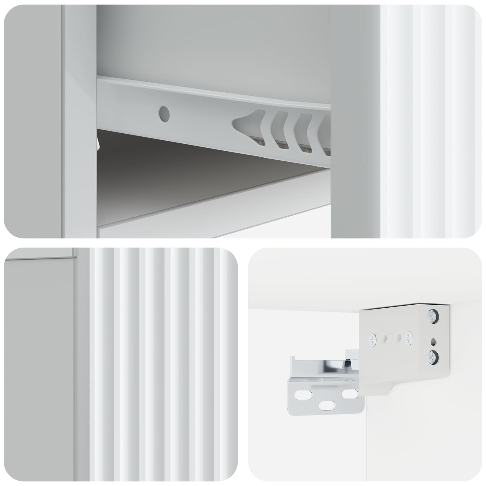 Mobiletto da notte a muro 2 pcs Bianco 49 x 34,5 x 20 cm | homemem39