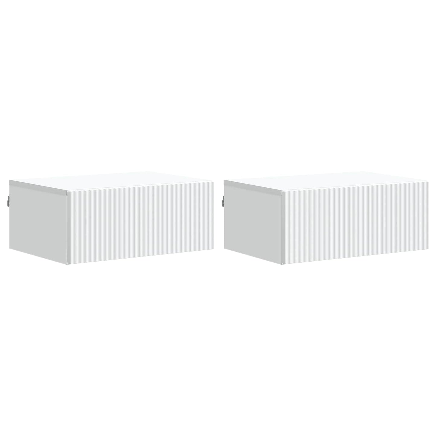 Mobiletto da notte a muro 2 pcs Bianco 49 x 34,5 x 20 cm | homemem39