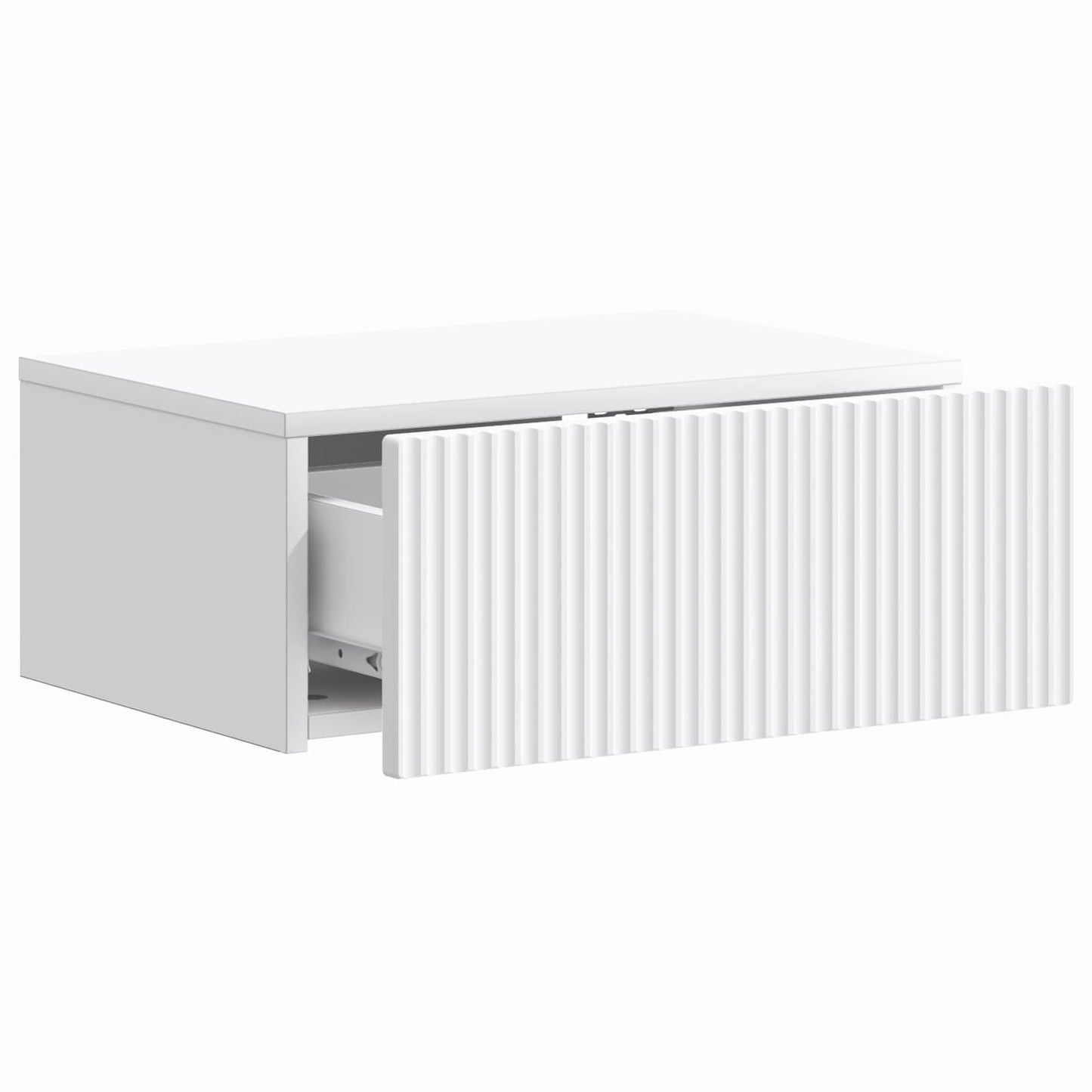 Mobiletto da notte a muro 2 pz Bianco 49 x 34,5 x 20 cm