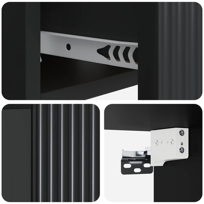 Mobiletto da notte a muro con cassetto Nero 49 x 34,5 x 20 cm | homemem39