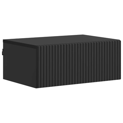 Mobiletto da notte a muro 2 pcs Nero 49 x 34,5 x 20 cm | homemem39