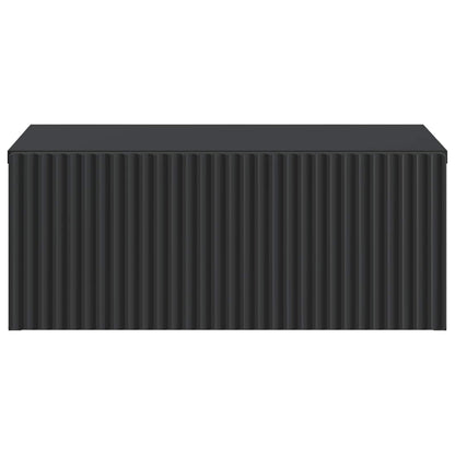 Mobiletto da notte a muro 2 pcs Nero 49 x 34,5 x 20 cm | homemem39