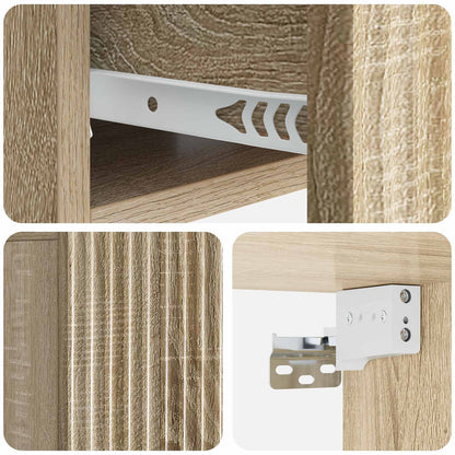 Mobiletto da notte a muro Rovere Sonoma 49 x 34,5 x 20 cm | homemem39