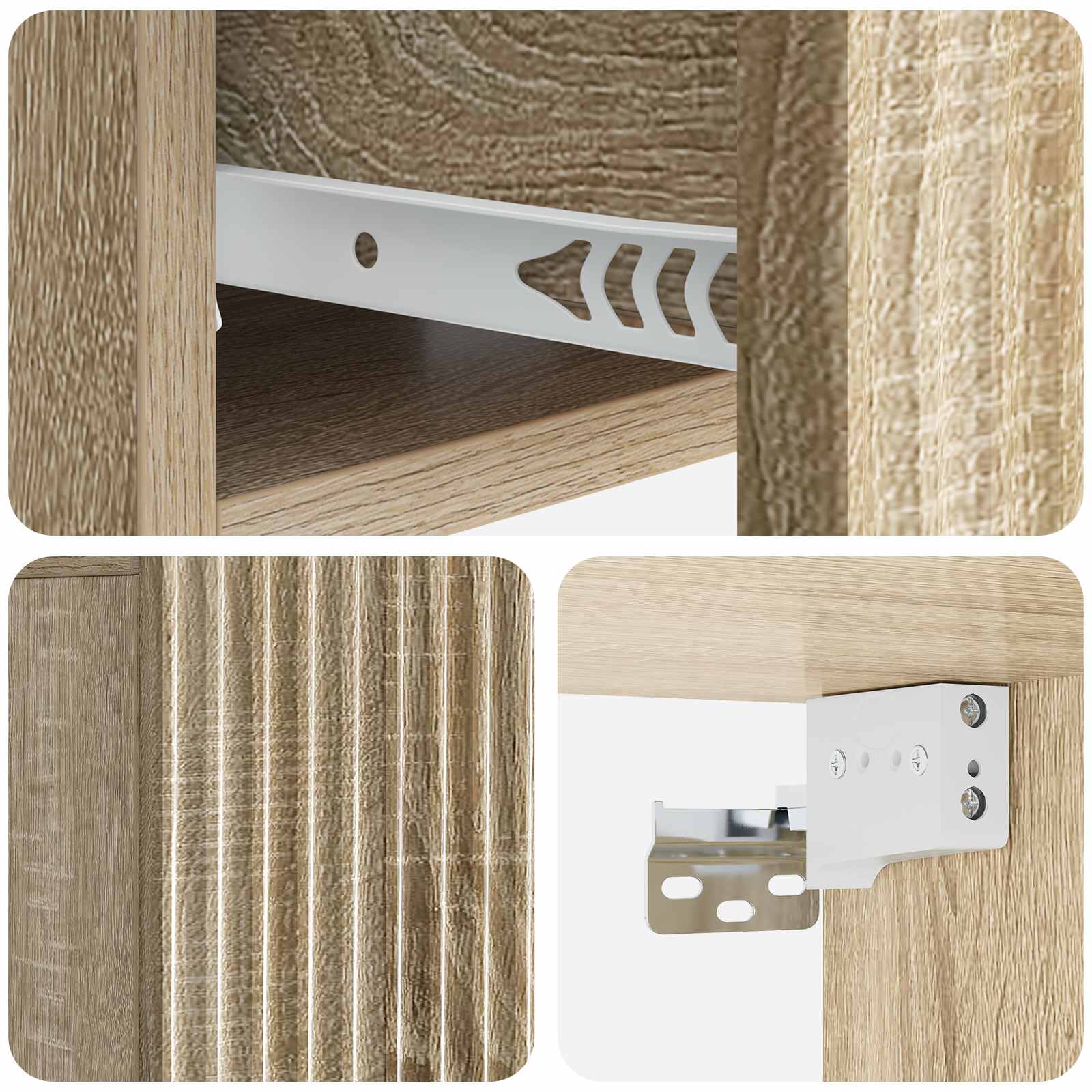 Mobiletto da notte a muro 2 pcs Rovere Sonoma 49 x 34,5 x 20 cm | homemem39