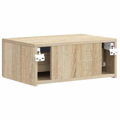 Mobiletto da notte a muro 2 pcs Rovere Sonoma 49 x 34,5 x 20 cm | homemem39