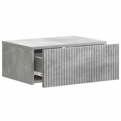 Mobiletto da notte a muro Grigio Cemento 49 x 34,5 x 20 cm | homemem39