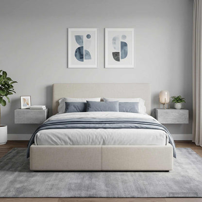 Mobiletto da notte a muro 2 pz Grigio Cemento 49 x 34,5 x 20 cm