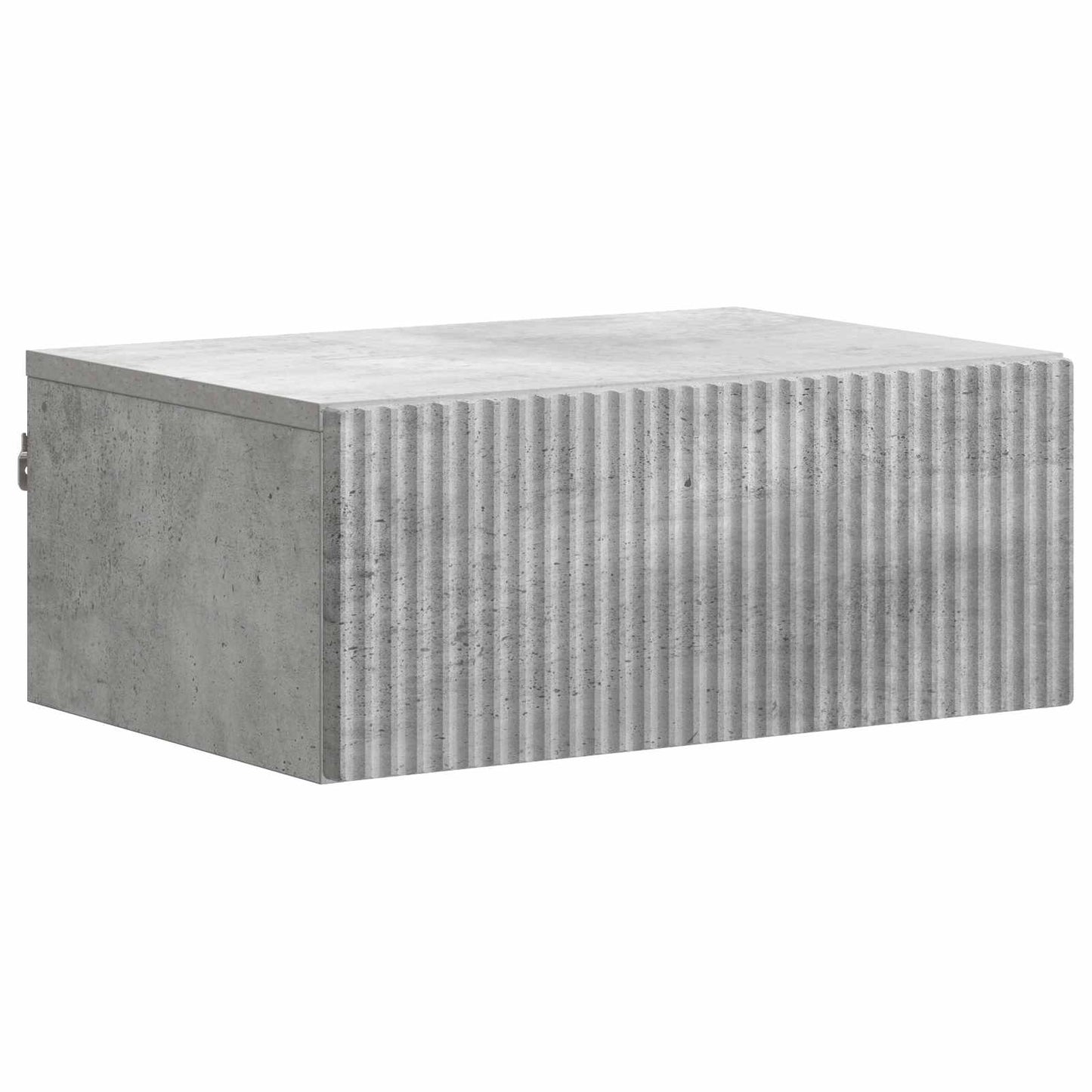 Mobiletto da notte a muro con cassetto 2 pcs Grigio Cemento | homemem39
