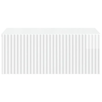 Mobiletto da notte a muro Bianco Lucido 49 x 34,5 x 20 cm