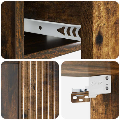 Mobiletto da notte a muro Rovere Fumo 49 x 34,5 x 20 cm | homemem39