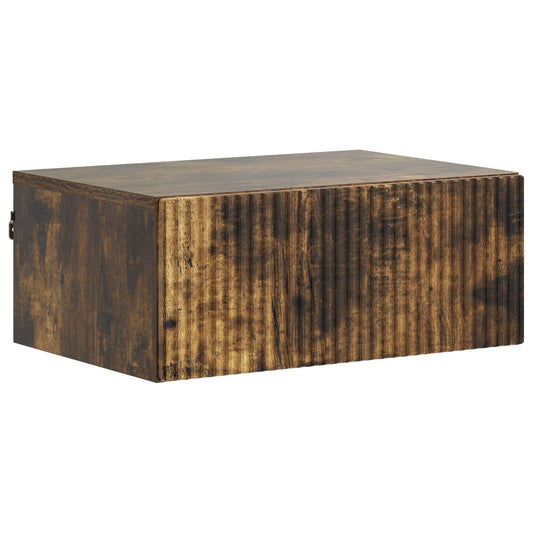 Mobiletto da notte a muro Rovere Fumo 49 x 34,5 x 20 cm | homemem39