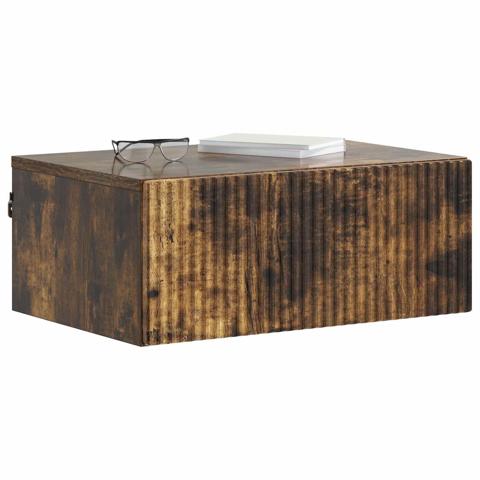Mobiletto da notte a muro Rovere Fumo 49 x 34,5 x 20 cm | homemem39