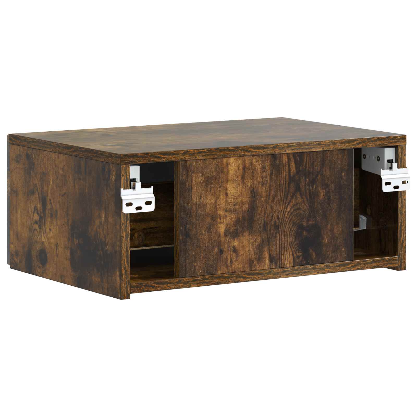 Mobiletto da notte a muro 2 pcs Rovere Fumo 49 x 34,5 x 20 cm | homemem39