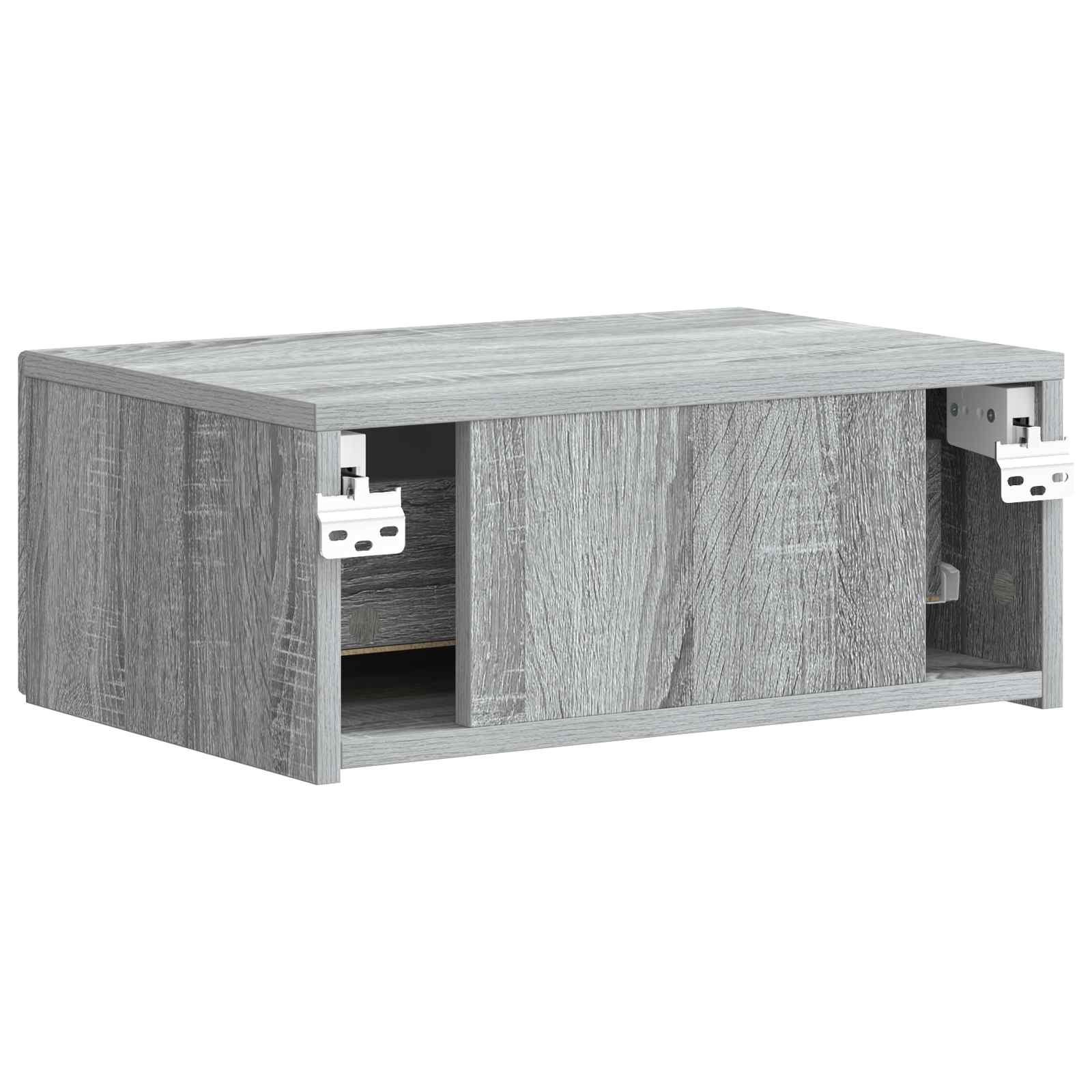 Mobiletto da notte a muro Grigio Sonoma 49 x 34,5 x 20 cm | homemem39