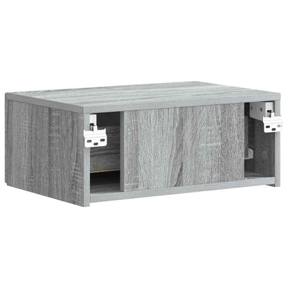 Mobiletto da notte a muro Grigio Sonoma 49 x 34,5 x 20 cm | homemem39