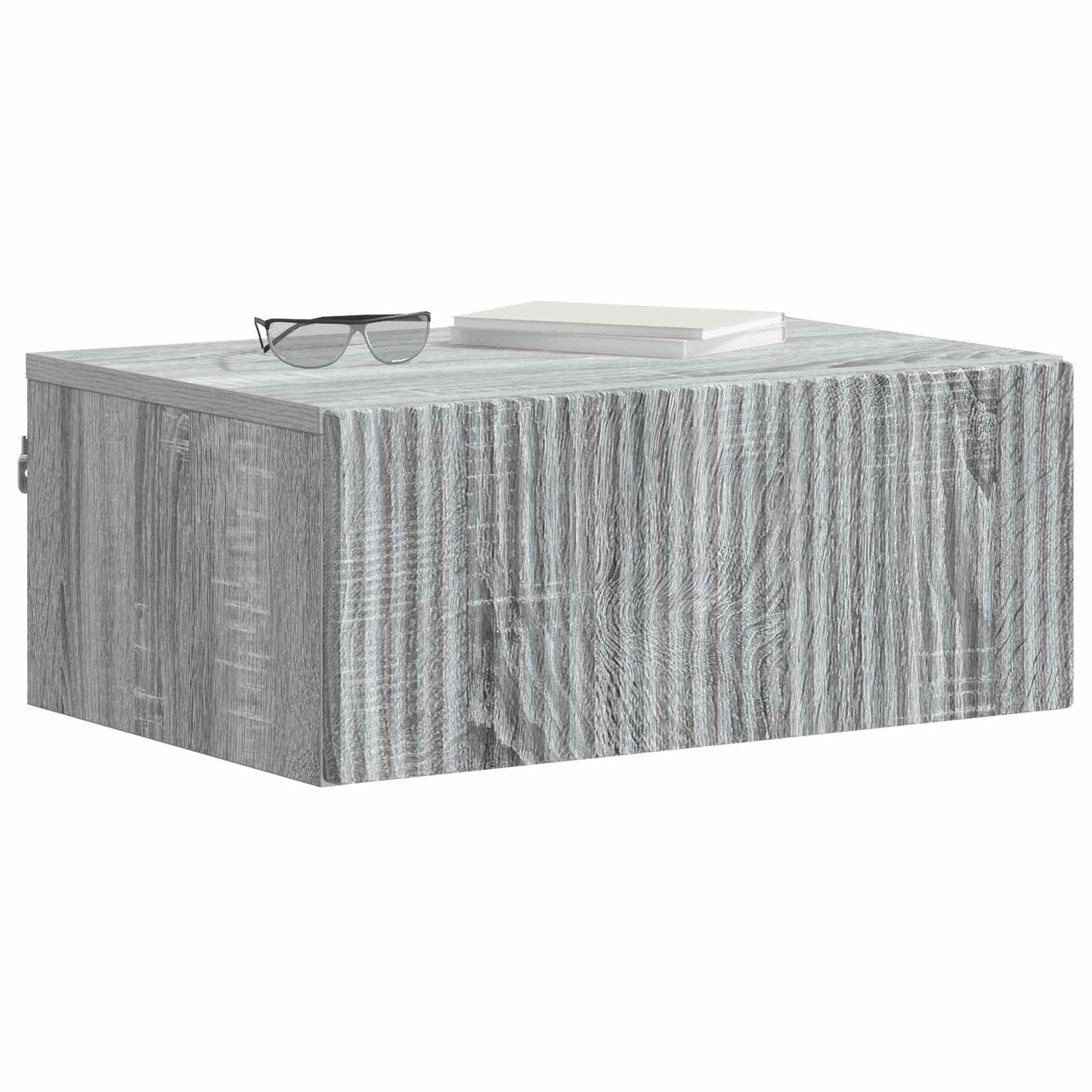 Mobiletto da notte a muro Grigio Sonoma 49 x 34,5 x 20 cm