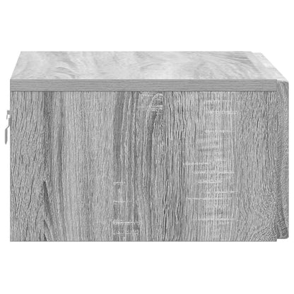 Mobiletto da notte a muro Grigio Sonoma 49 x 34,5 x 20 cm | homemem39