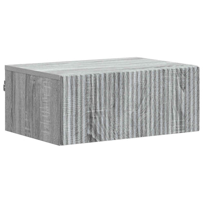 Mobiletto da notte a muro 2 pz Grigio Sonoma 49 x 34,5 x 20 cm