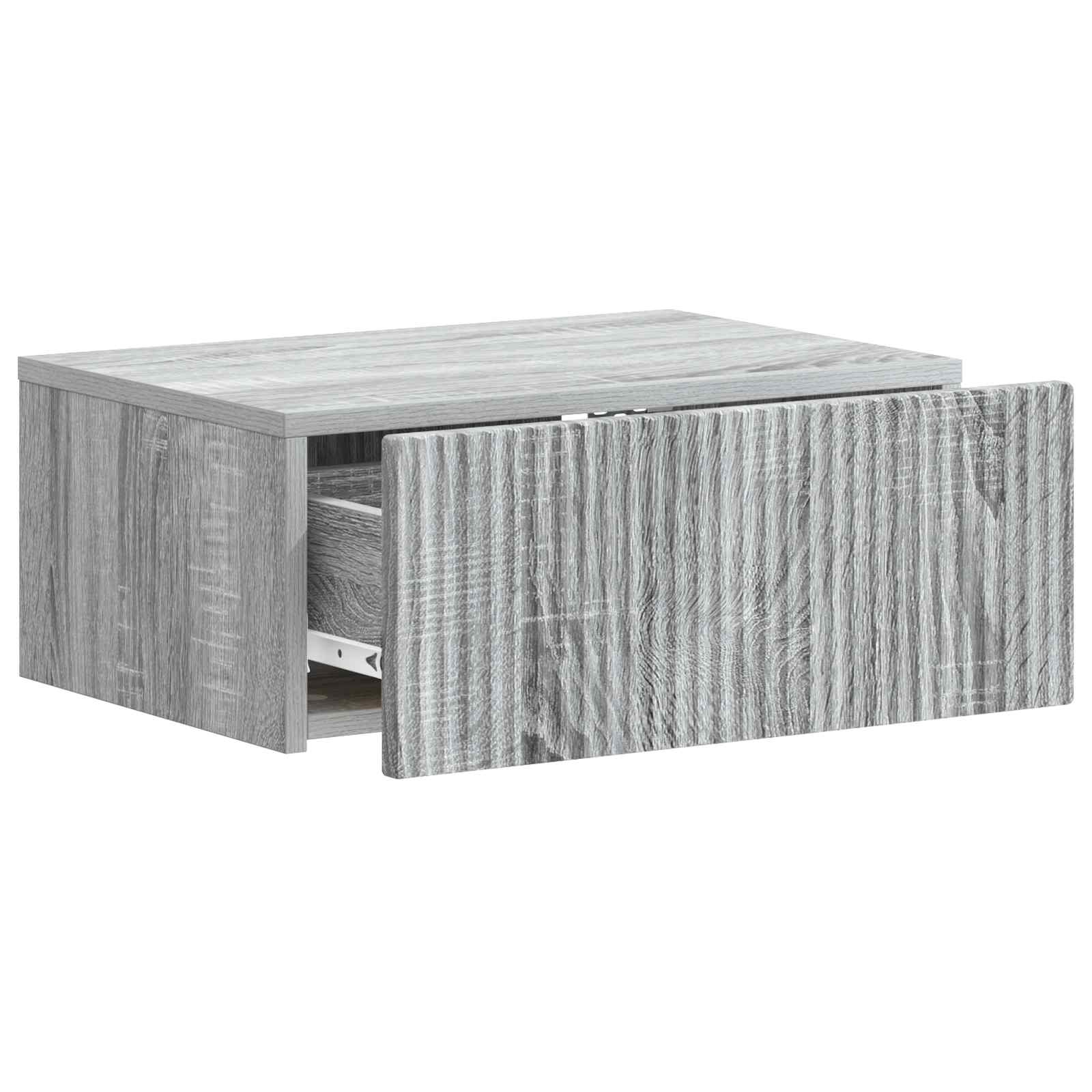 Mobiletto da notte a muro 2 pcs Grigio Sonoma 49 x 34,5 x 20 cm | homemem39