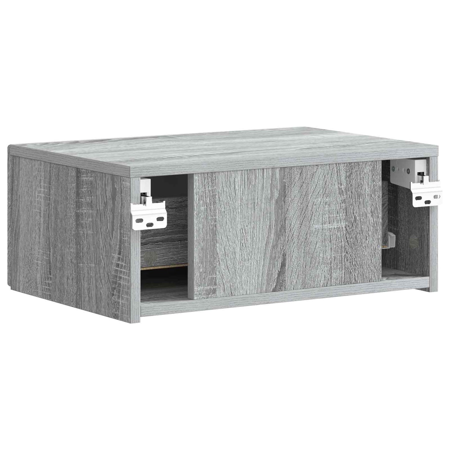 Mobiletto da notte a muro 2 pz Grigio Sonoma 49 x 34,5 x 20 cm