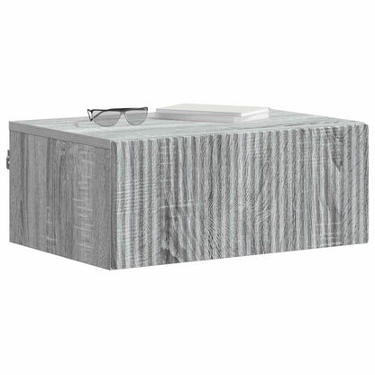 Mobiletto da notte a muro 2 pz Grigio Sonoma 49 x 34,5 x 20 cm