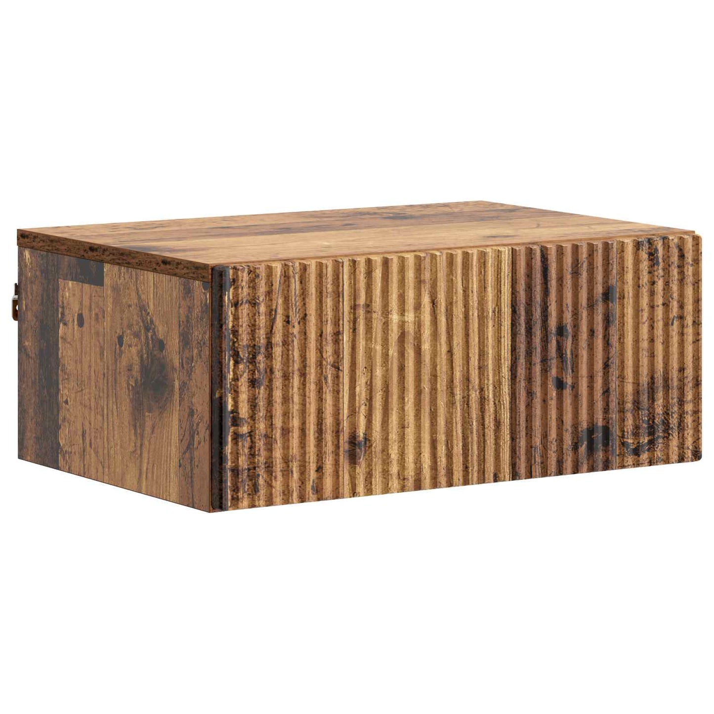 Mobiletto da notte a muro Legno antico 49 x 34,5 x 20 cm