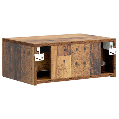 Mobiletto da notte a muro Legno antico 49 x 34,5 x 20 cm | homemem39