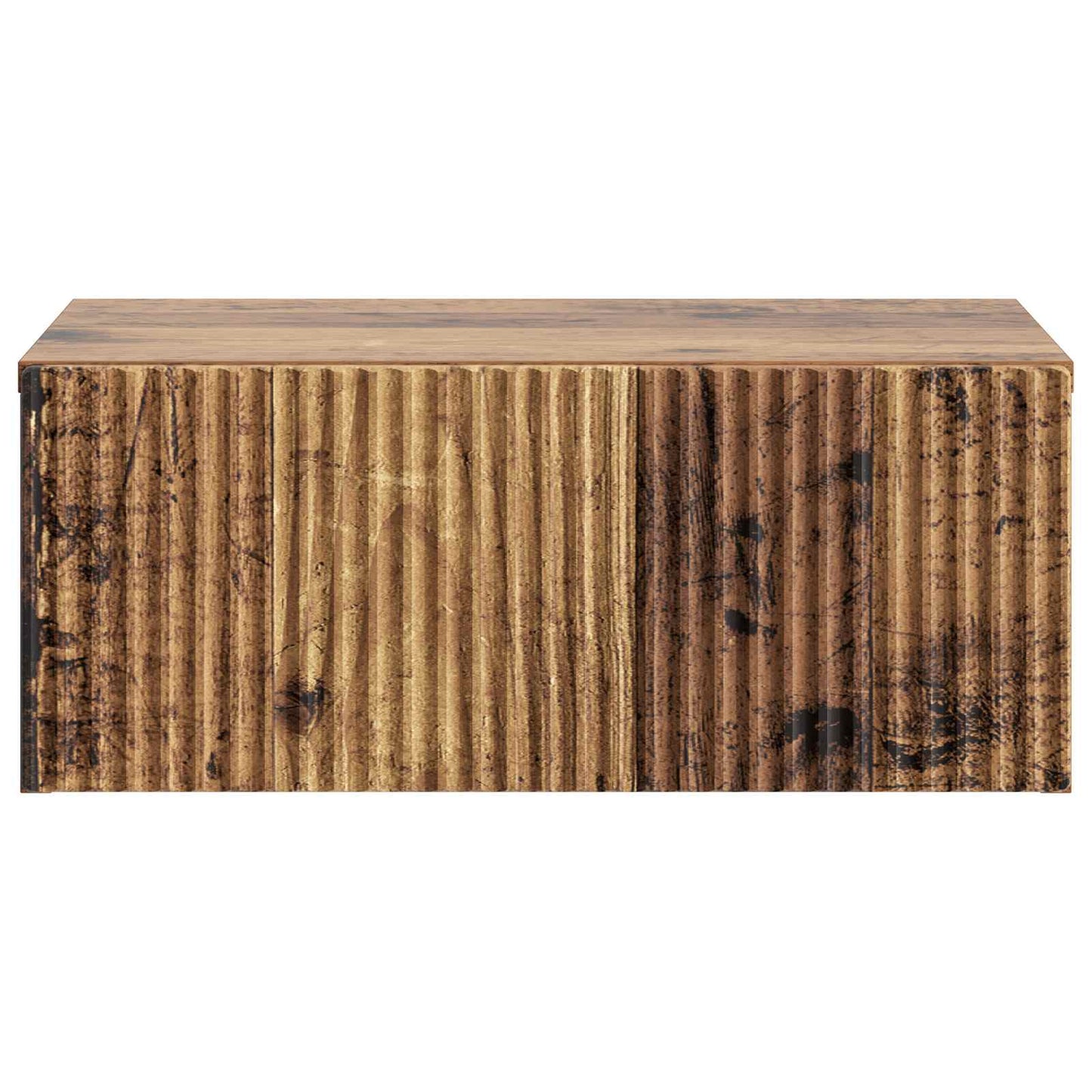 Mobiletto da notte a muro 2 pz Legno antico 49 x 34,5 x 20 cm