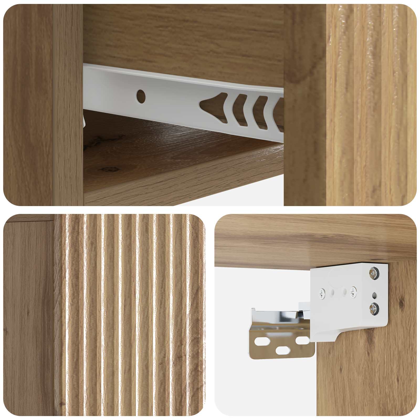 Mobiletto da notte a muro Rovere Artigianale 49 x 34,5 x 20 cm | homemem39
