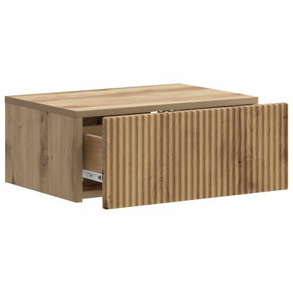 Mobiletto da notte a muro Rovere Artigianale 49 x 34,5 x 20 cm | homemem39