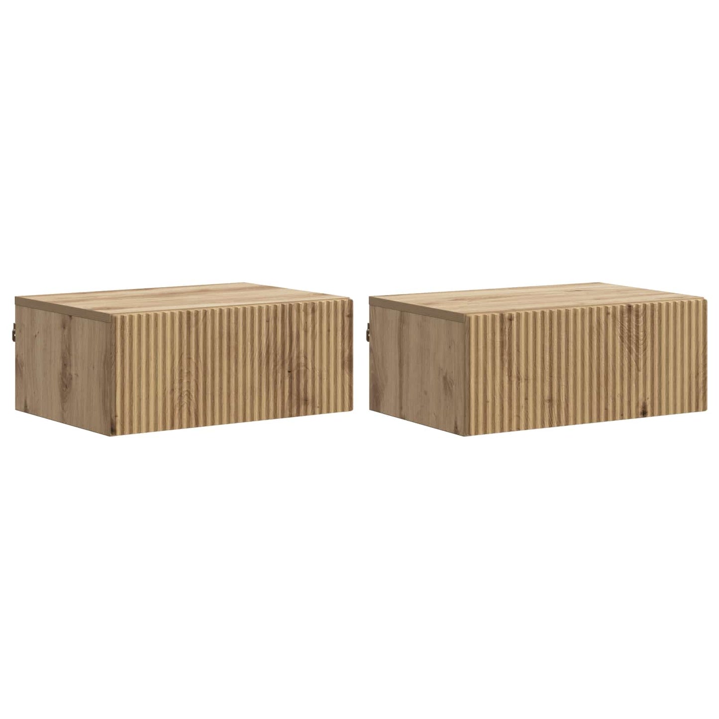 Mobiletto da notte a muro con cassetto 2 pcs Rovere Artigianale | homemem39