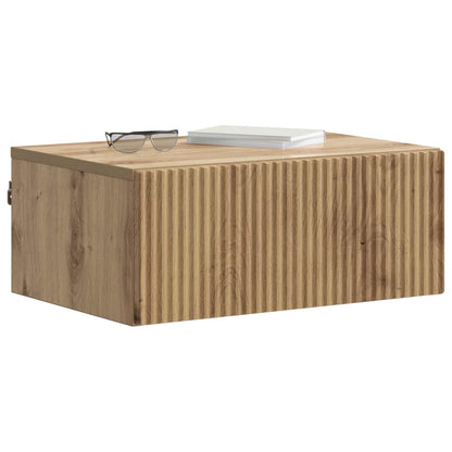 Mobiletto da notte a muro con cassetto 2 pcs Rovere Artigianale | homemem39