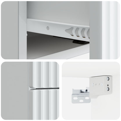 Mobiletto da notte a muro 2 pcs Bianco 33 x 34,5 x 40 cm | homemem39