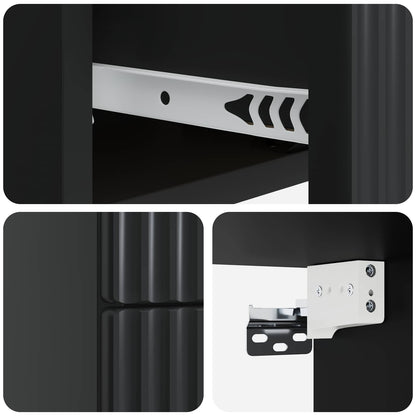 Mobiletto da notte a muro con cassetto Nero 33 x 34,5 x 40 cm | homemem39