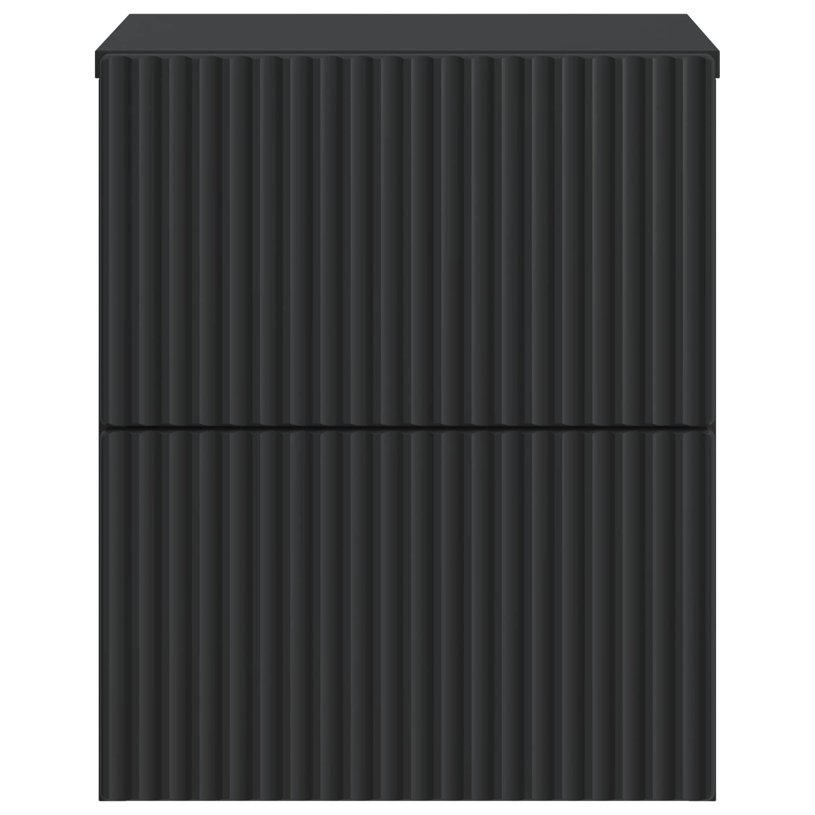 Mobiletto da notte a muro con cassetto Nero 33 x 34,5 x 40 cm | homemem39