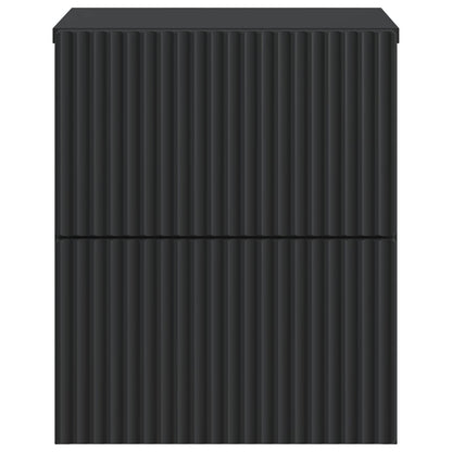 Mobiletto da notte a muro con cassetto Nero 33 x 34,5 x 40 cm | homemem39