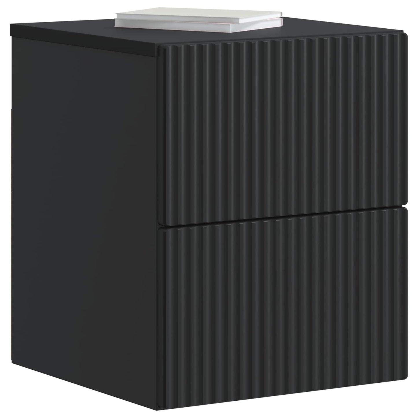 Mobiletto da notte a muro con cassetto Nero 33 x 34,5 x 40 cm | homemem39