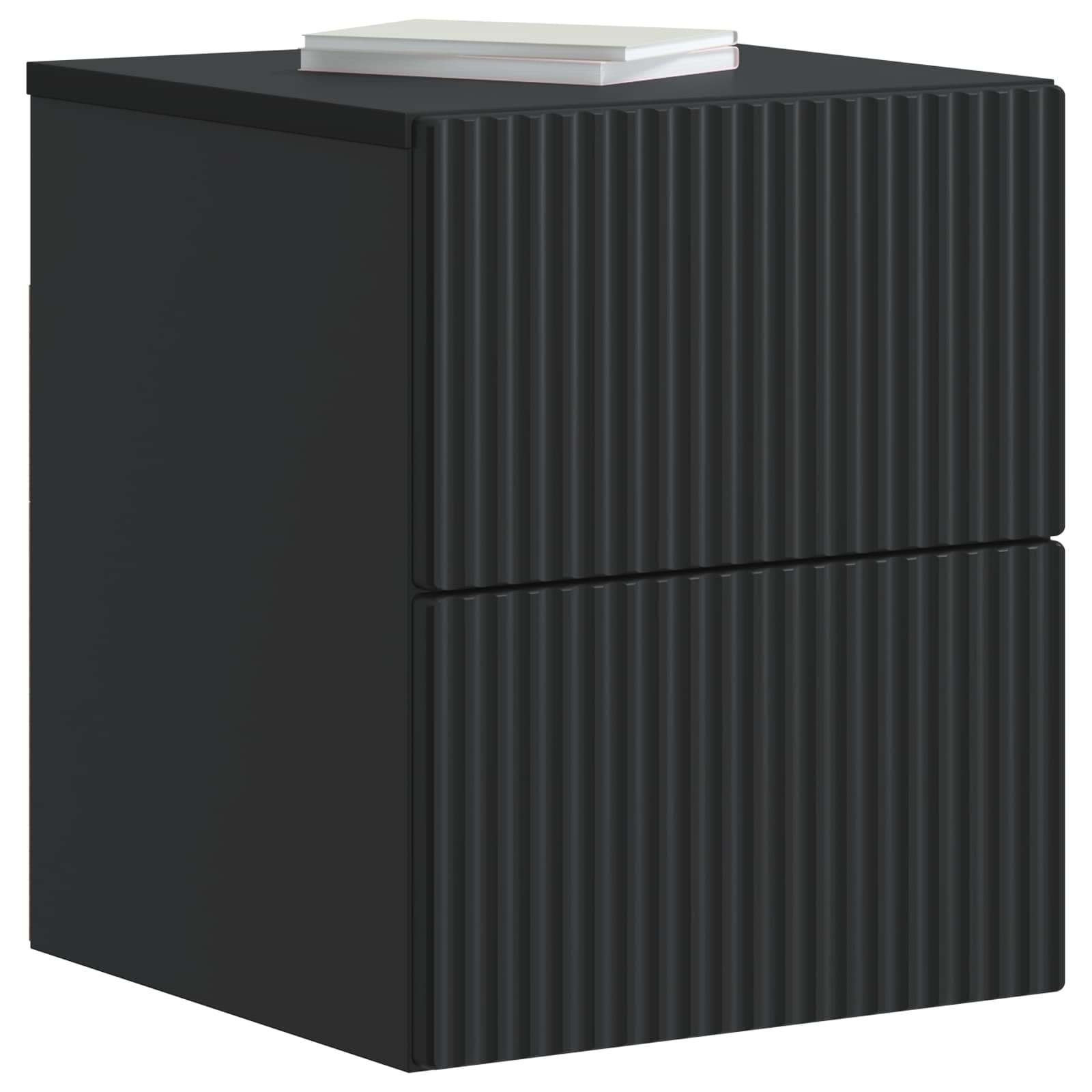 Mobiletto da notte a muro con cassetto Nero 33 x 34,5 x 40 cm | homemem39