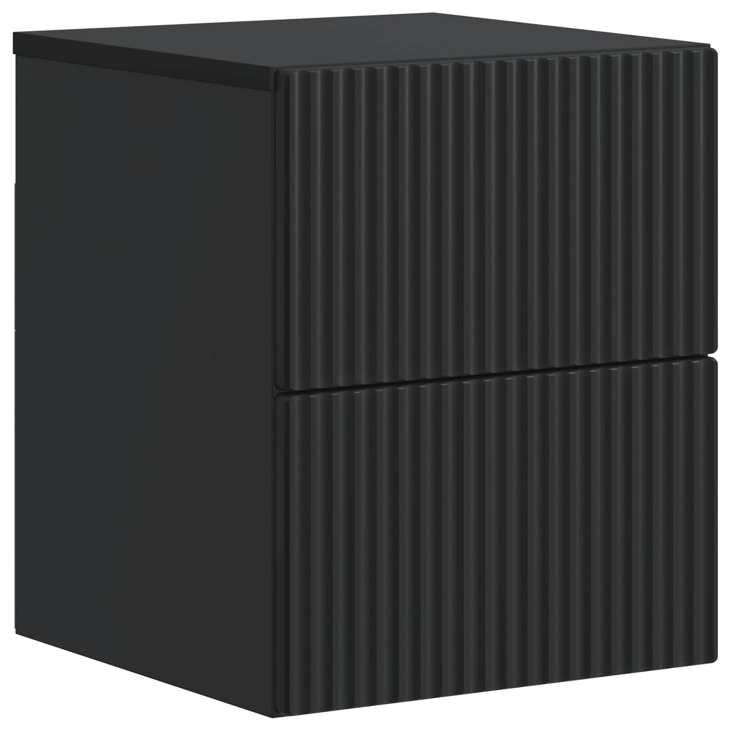 Mobiletto da notte a muro 2 pcs Nero 33 x 34,5 x 40 cm