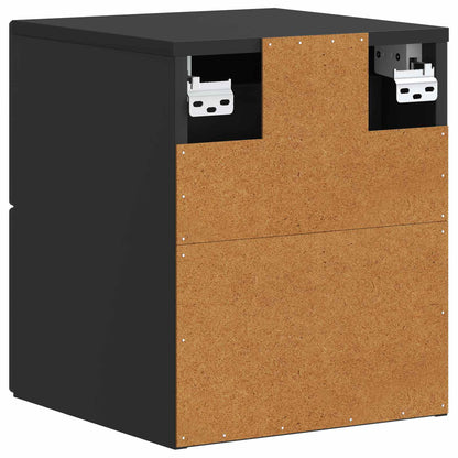 Mobiletto da notte a muro 2 pcs Nero 33 x 34,5 x 40 cm | homemem39