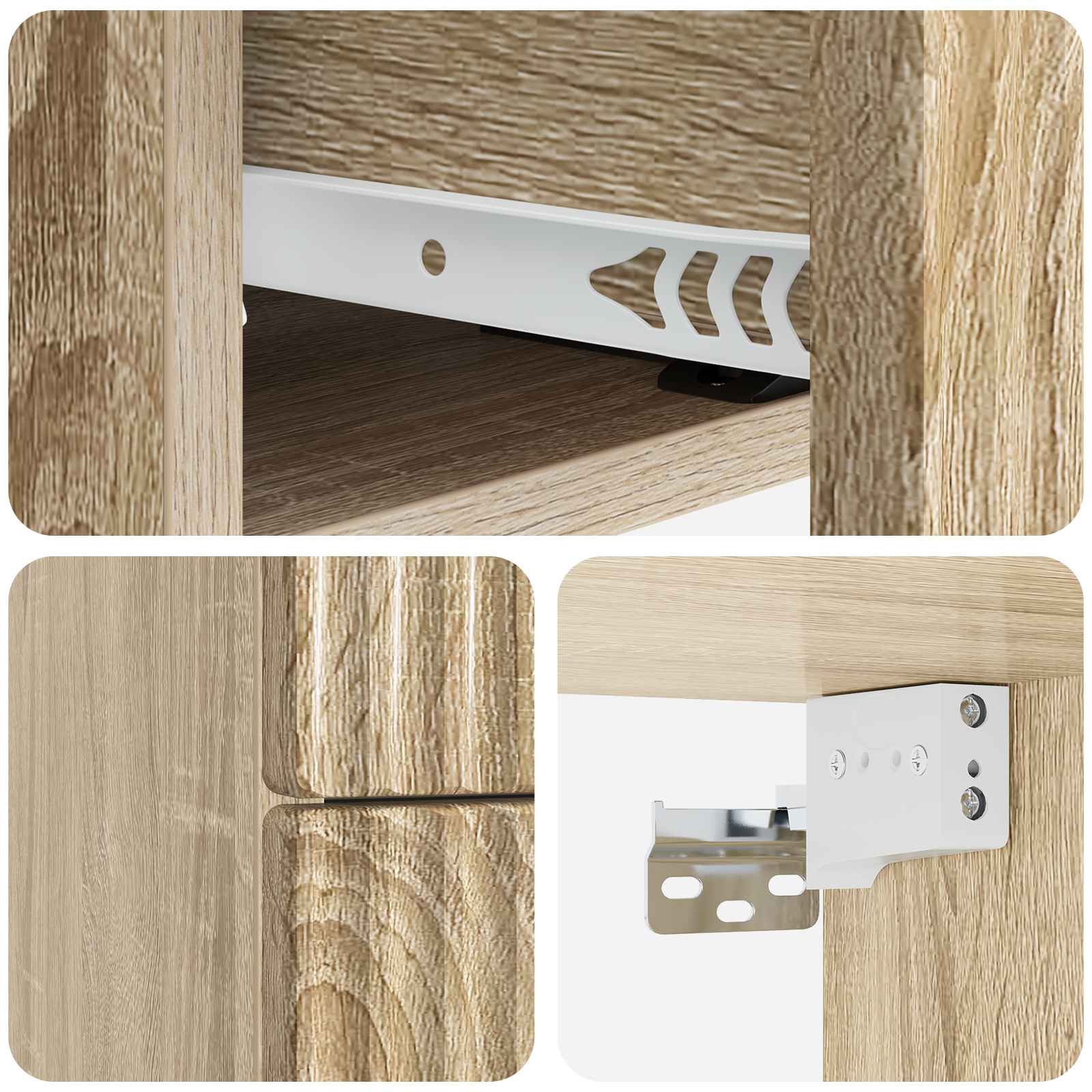 Mobiletto da notte a muro Rovere Sonoma 33 x 34,5 x 40 cm | homemem39