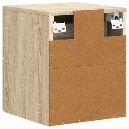 Mobiletto da notte a muro Rovere Sonoma 33 x 34,5 x 40 cm