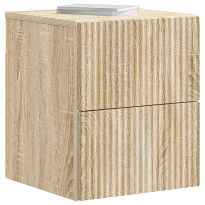 Mobiletto da notte a muro Rovere Sonoma 33 x 34,5 x 40 cm