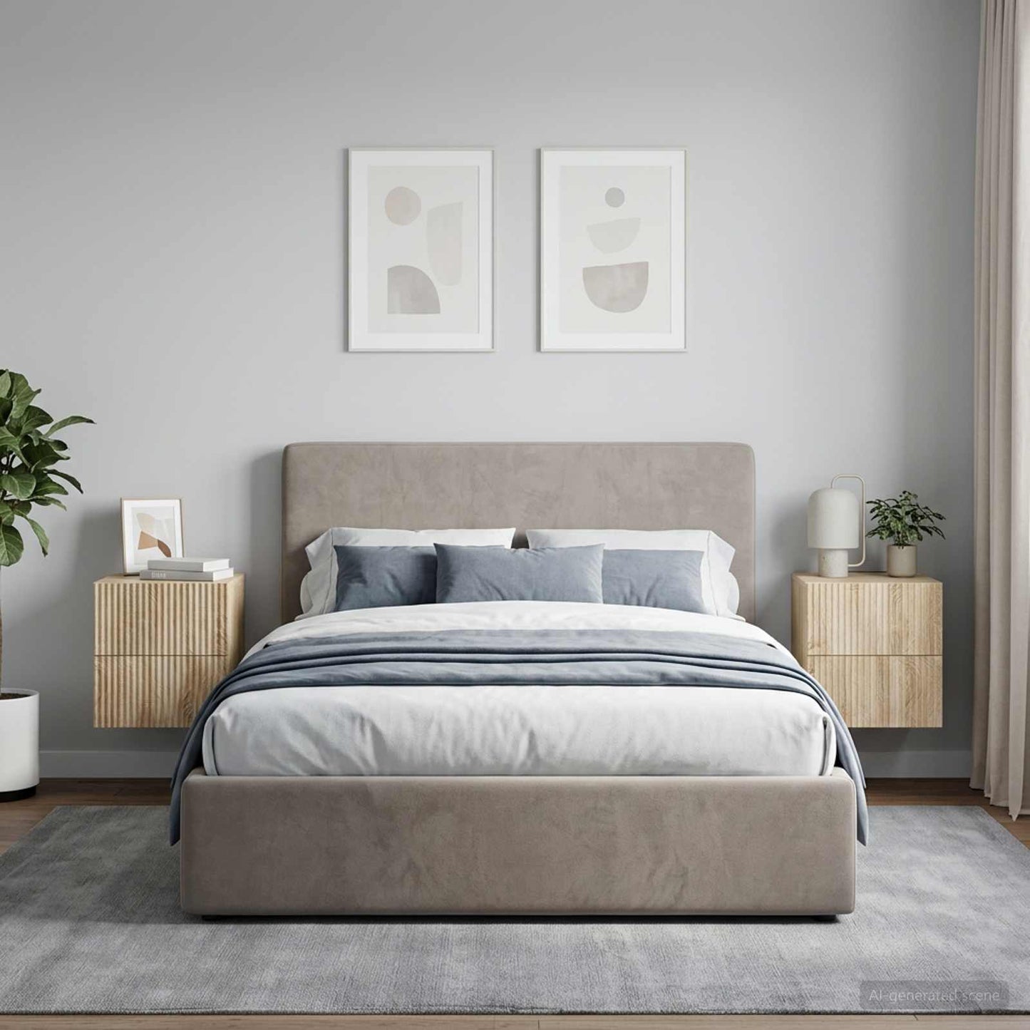 Mobiletto da notte a muro 2 pz Rovere Sonoma 33 x 34,5 x 40 cm
