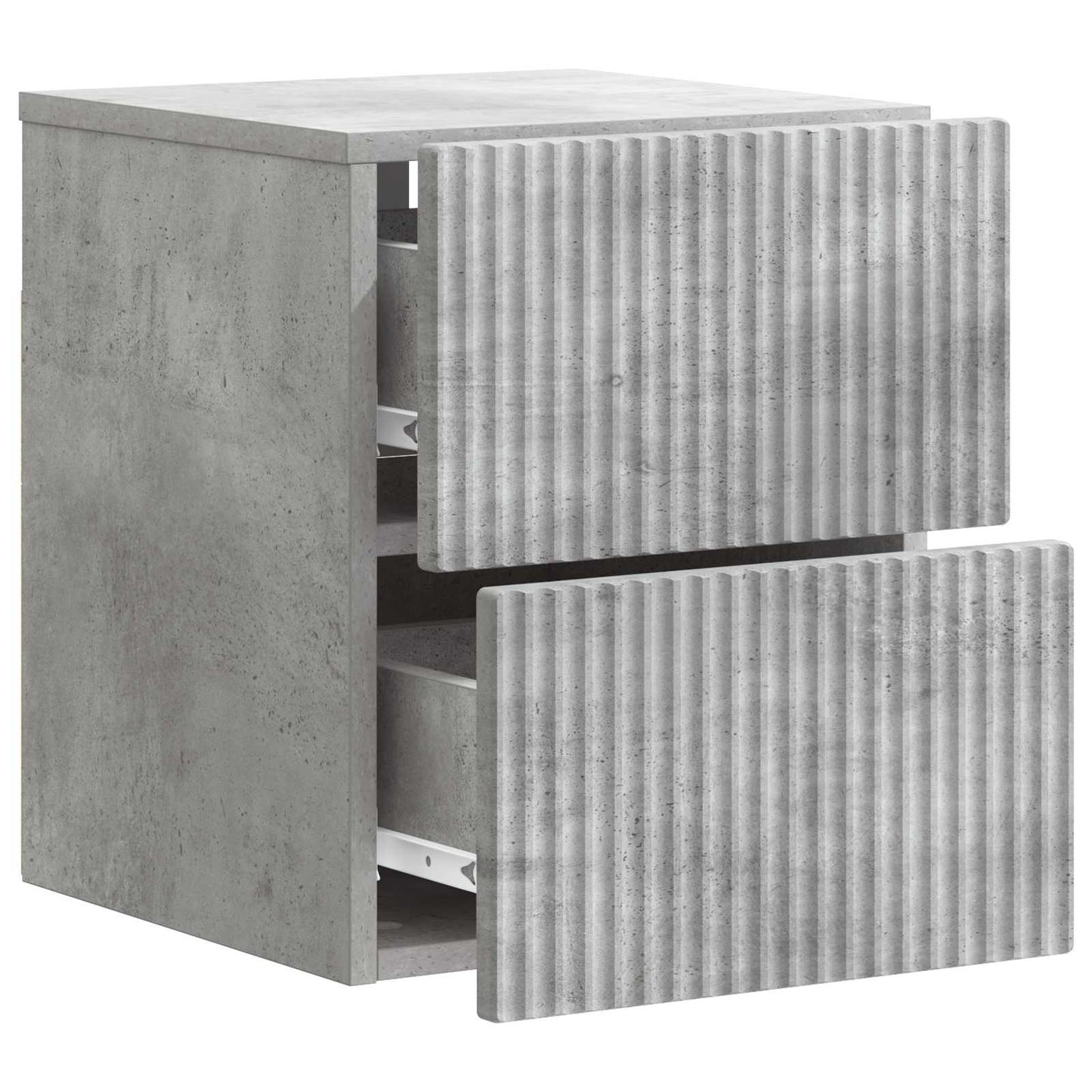 Mobiletto da notte a muro Grigio Cemento 33 x 34,5 x 40 cm | homemem39