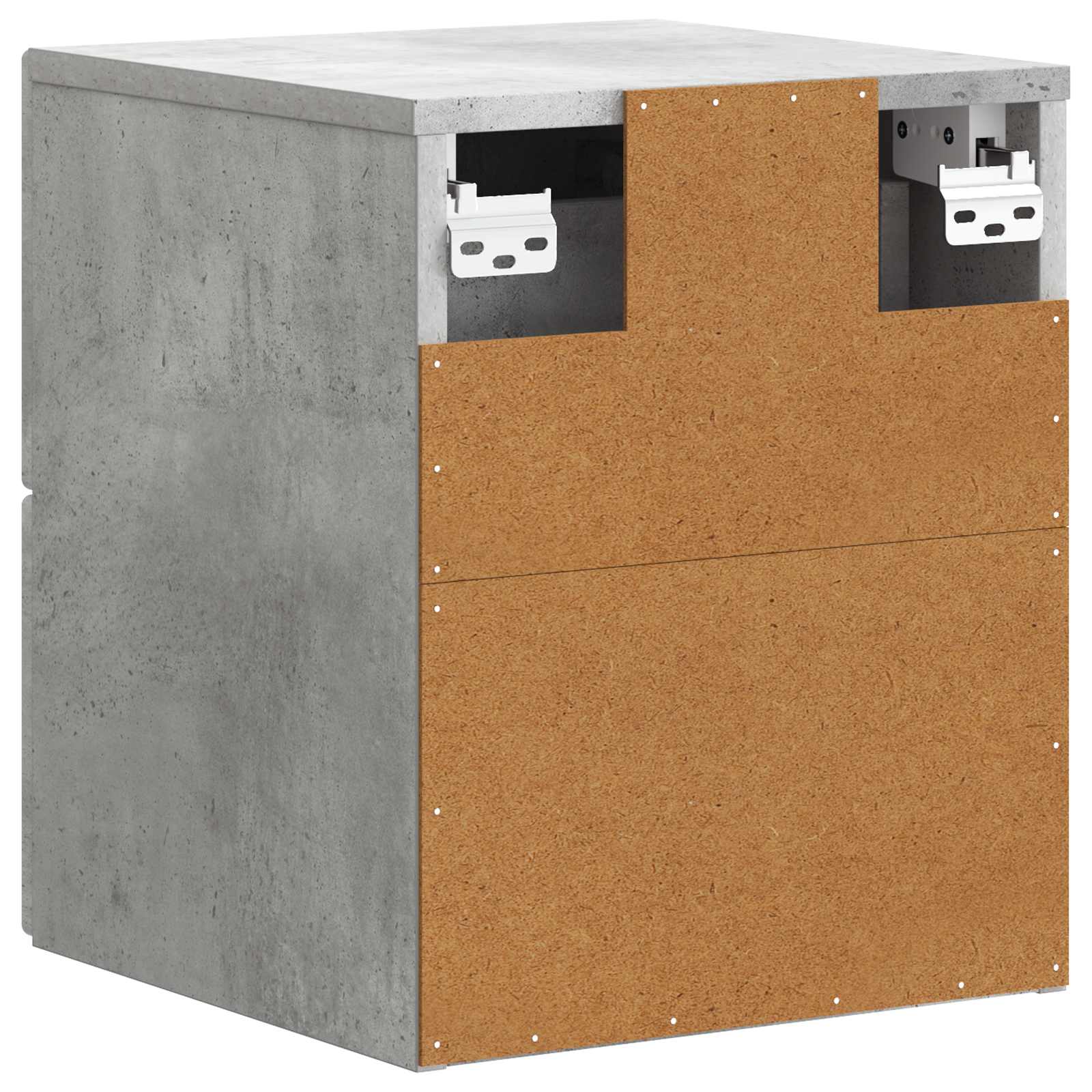 Mobiletto da notte a muro Grigio Cemento 33 x 34,5 x 40 cm | homemem39