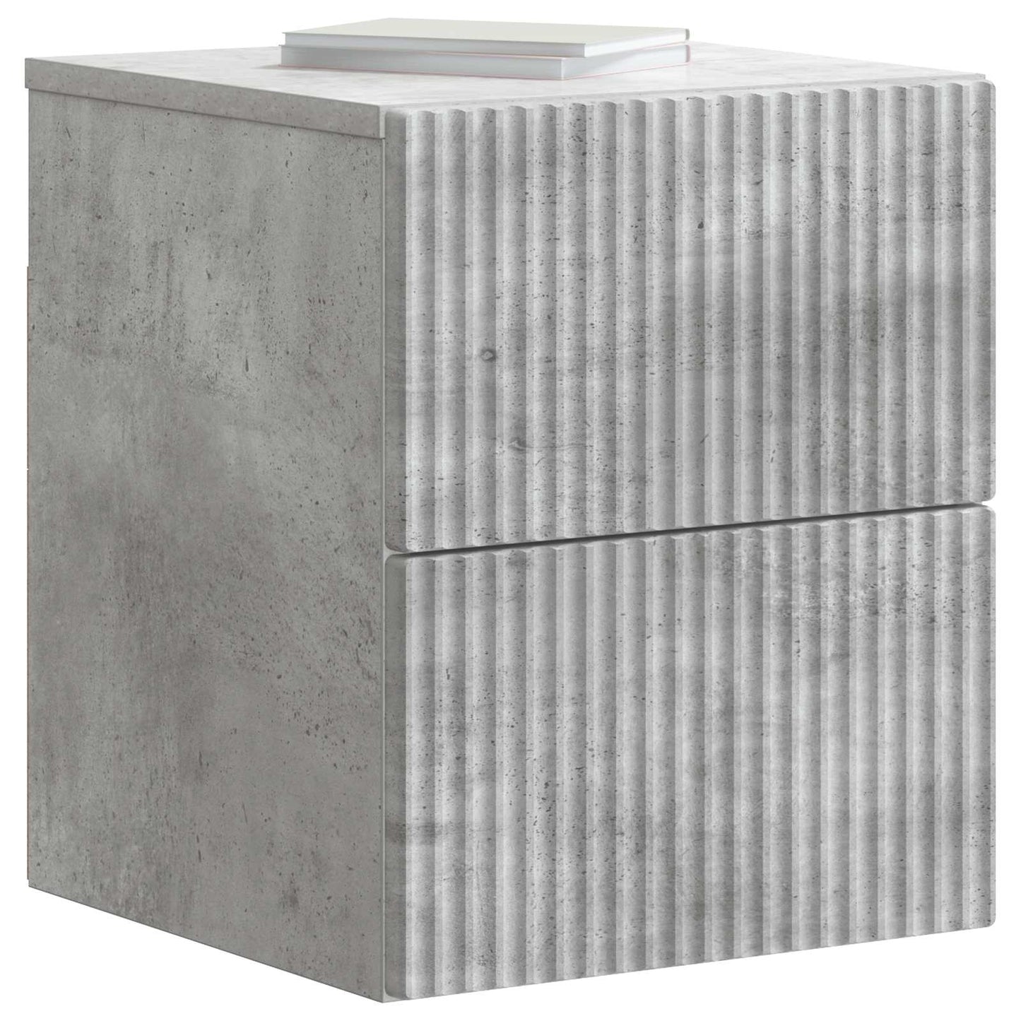 Mobiletto da notte a muro Grigio Cemento 33 x 34,5 x 40 cm | homemem39