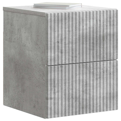 Mobiletto da notte a muro Grigio Cemento 33 x 34,5 x 40 cm | homemem39